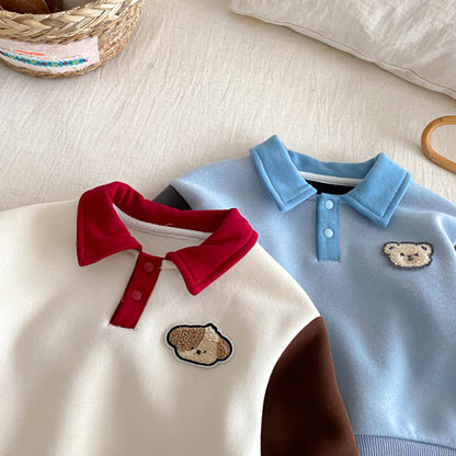 【BABY&KID】冬新作配色裏起毛スウェットSK102518