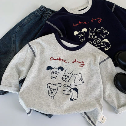 【BABY&KID】多頭小犬柄TシャツSK100512