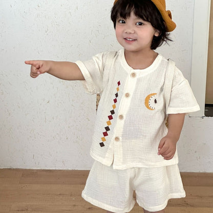 【BABY&KID】夏新作コットンガーゼセットアップ、ワンピースSK104719