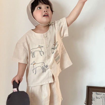 【BABY&KID】夏新作刺繍セットアップ、ワンピースSK104722