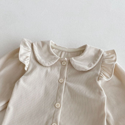 【BABY&KID】コーデュロイ蝶結びワンピース/ベージュトップスSK011027