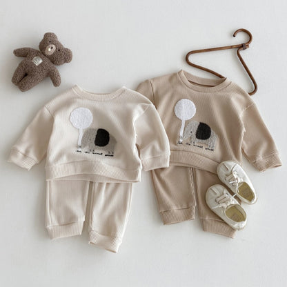 【BABY&KID】ぞうワッフルセットアップSK092717