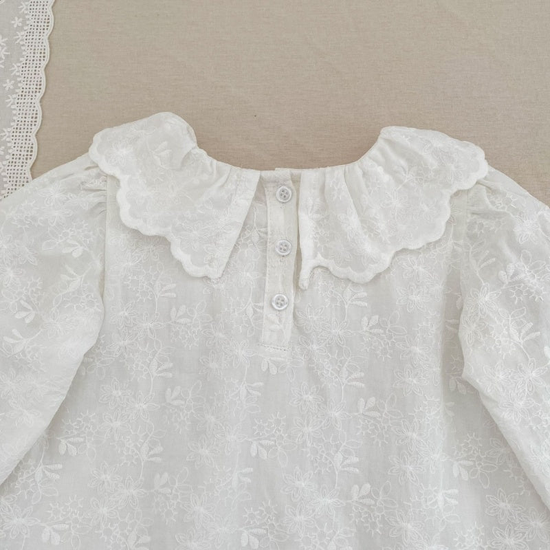 【BABY&KID】ラウンドネック刺繍ロンパース、ワンピースSK107920