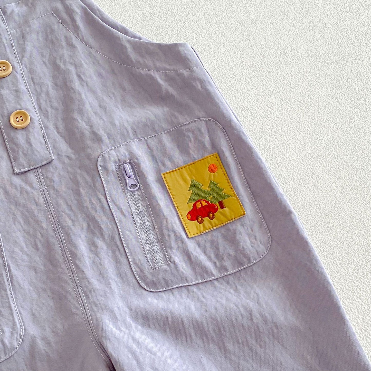 【BABY&KID】韓国風ワッペンサロペットパンツSK103502