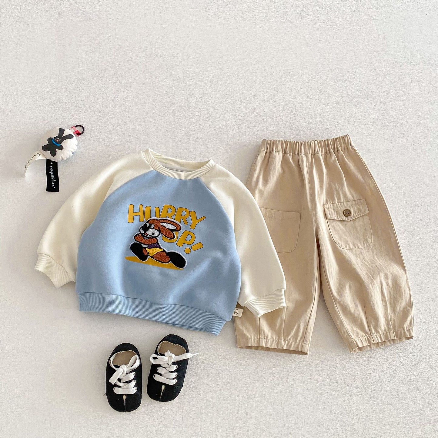 【BABY&KID】タオル刺繍カートゥーンスウェットSK103505