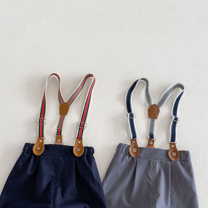 【BABY&KID】韓国風リボンタイシャツ、サロペットパンツSK103521