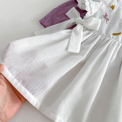 【BABY&KID】夏新作花刺繍ワンピースSK105021