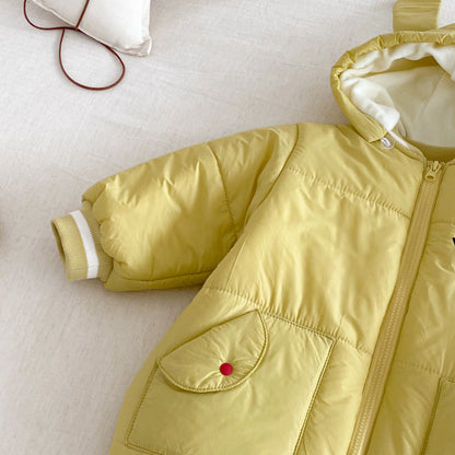 【BABY】取り外しフード裏起毛カバーオール＆バッグセットSK102913