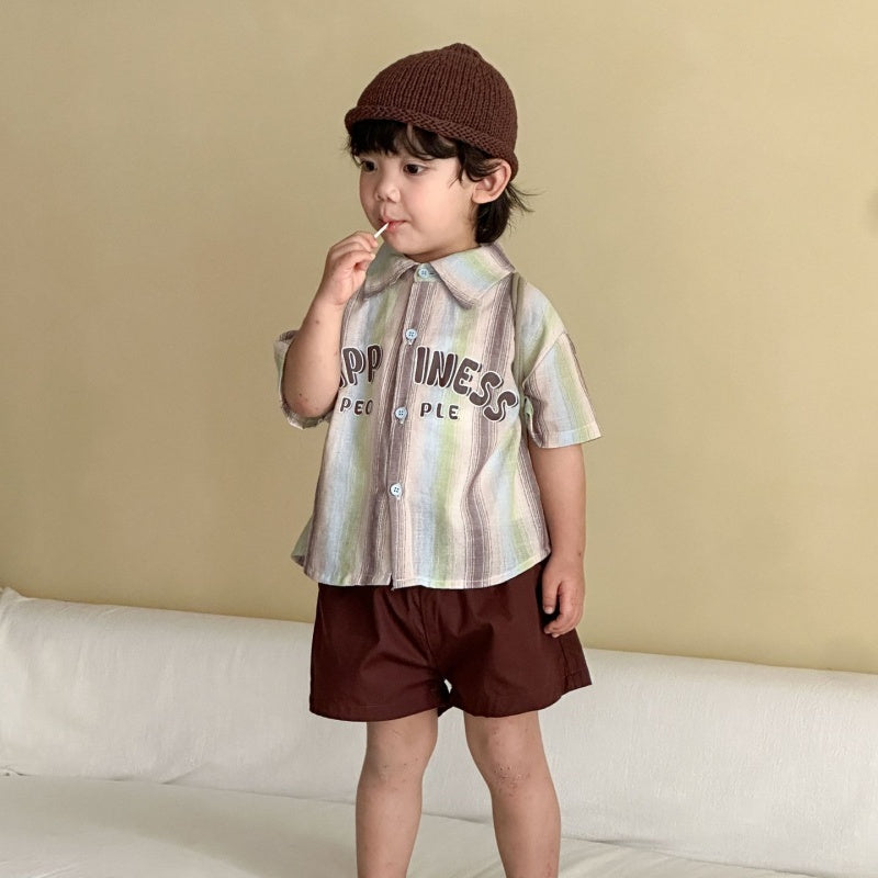 【BABY&KID】夏新作カラフルボーダーセットアップ、ワンピースSK104718