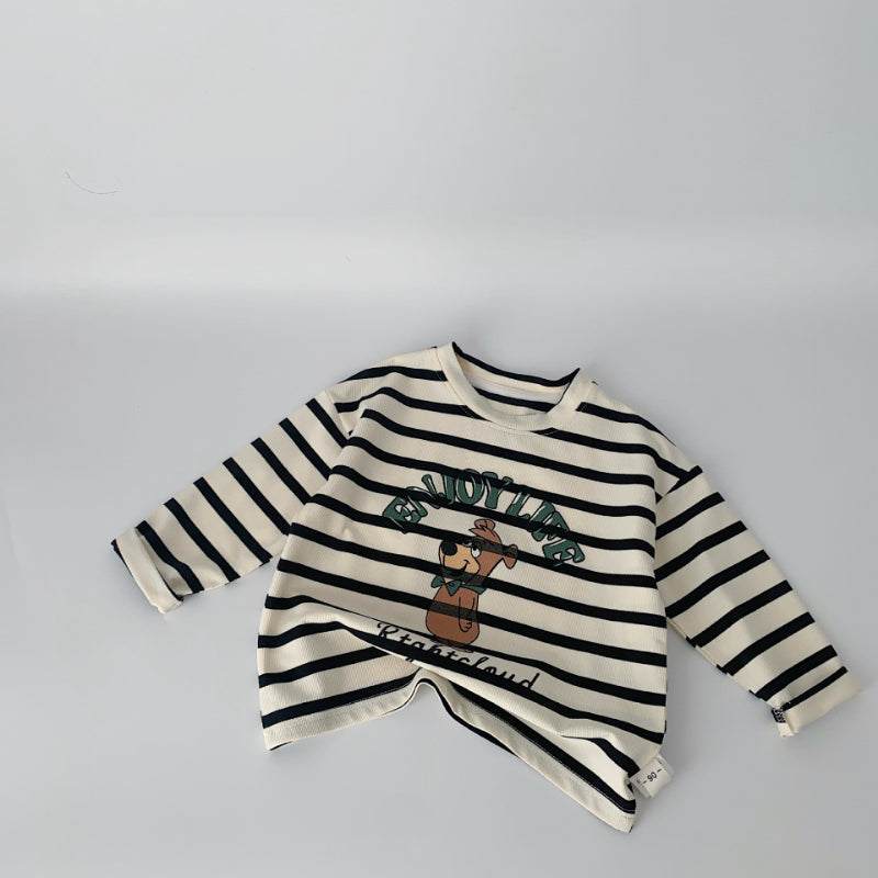 【BABY&KID】クマ柄長袖TシャツSK100524