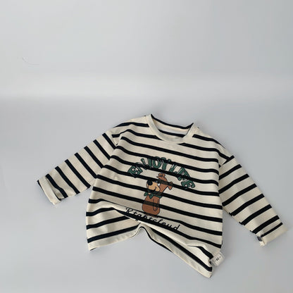 【BABY&KID】クマ柄長袖TシャツSK100524