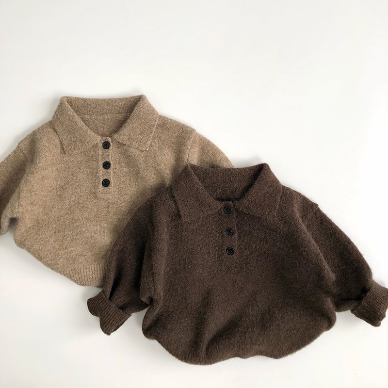 【BABY&KID】レトロくすみカラーニットセーター２色SK11374