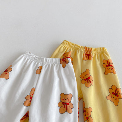 【BABY&KID】かわいいくまプリントセットアップSK092929