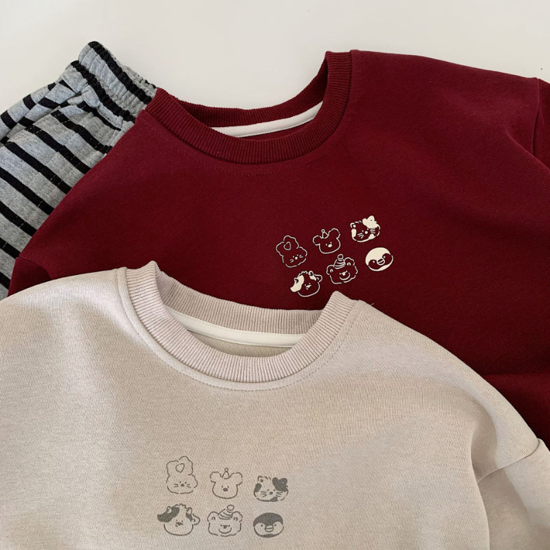 【BABY&KID】可愛い動物スウェットシャツSK100513