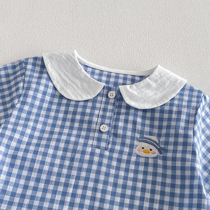 【BABY&KID】夏新作 カートゥーン丸襟Tシャツ、ショートパンツSK105114