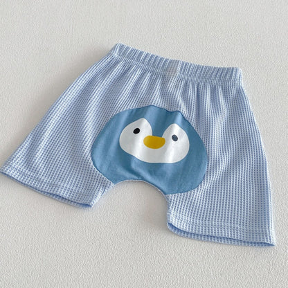 【BABY&KID】夏新作ワッフルカートゥーンセットアップSK105603
