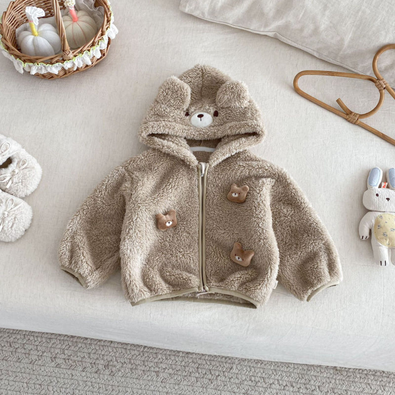 【BABY&KID】冬新作両面ボアフードジャケットSK102526