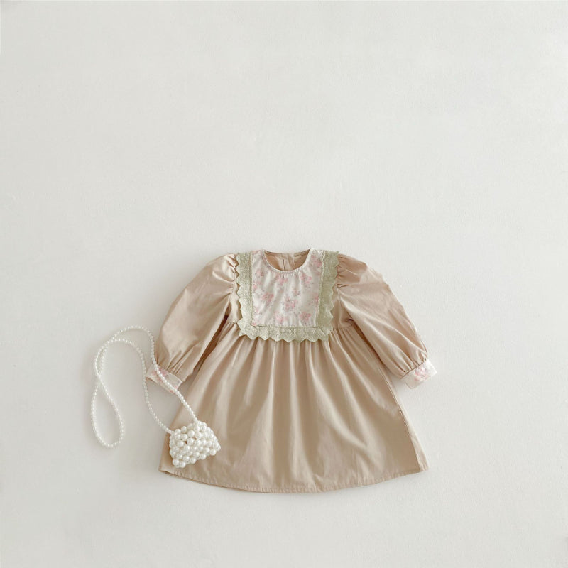 【BABY&KID】小花柄レースフリルワンピースSK011014