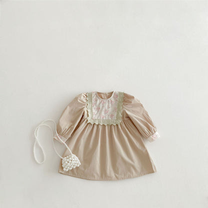【BABY&KID】小花柄レースフリルワンピースSK011014