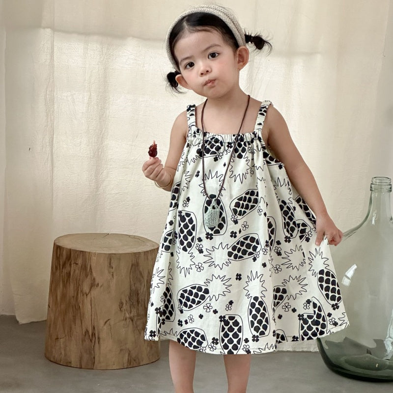 【BABY&KID】夏新作パイナップルプリントセットアップ、ワンピースSK104715