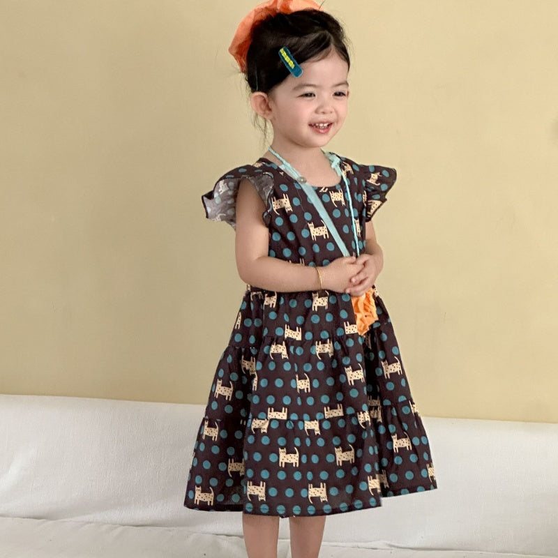 【BABY&KID】夏新作ドットセットアップ、ワンピースSK104717