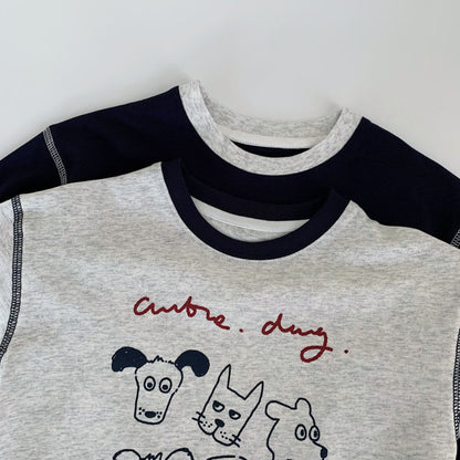 【BABY&KID】多頭小犬柄TシャツSK100512