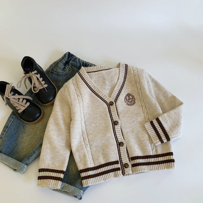 【BABY&KID】刺繍学院風カーディガン、ベストSK100535
