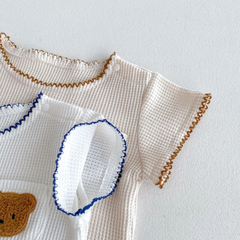 【BABY】夏新作 くま刺繍セットアップSK080305