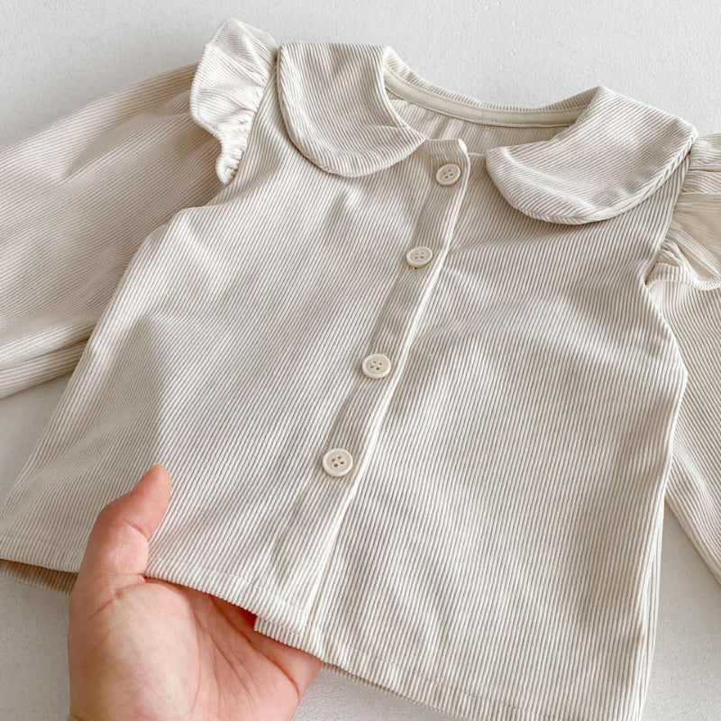 【BABY&KID】コーデュロイ蝶結びワンピース/ベージュトップスSK011027