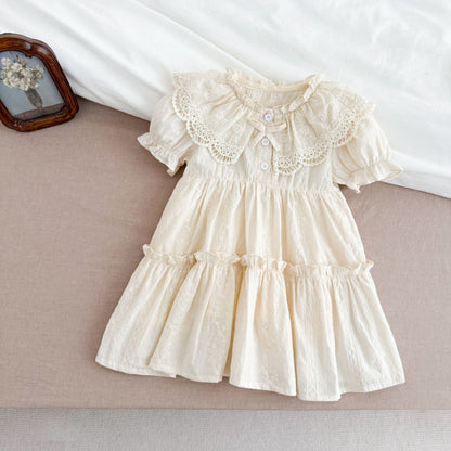 【姉妹服】夏新作 レースフリルロンパース、ワンピースSK081622