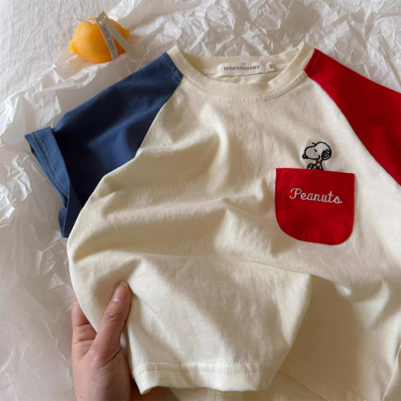 【BABY&KID】夏新作 ロゴポケット刺繍TシャツSK090809
