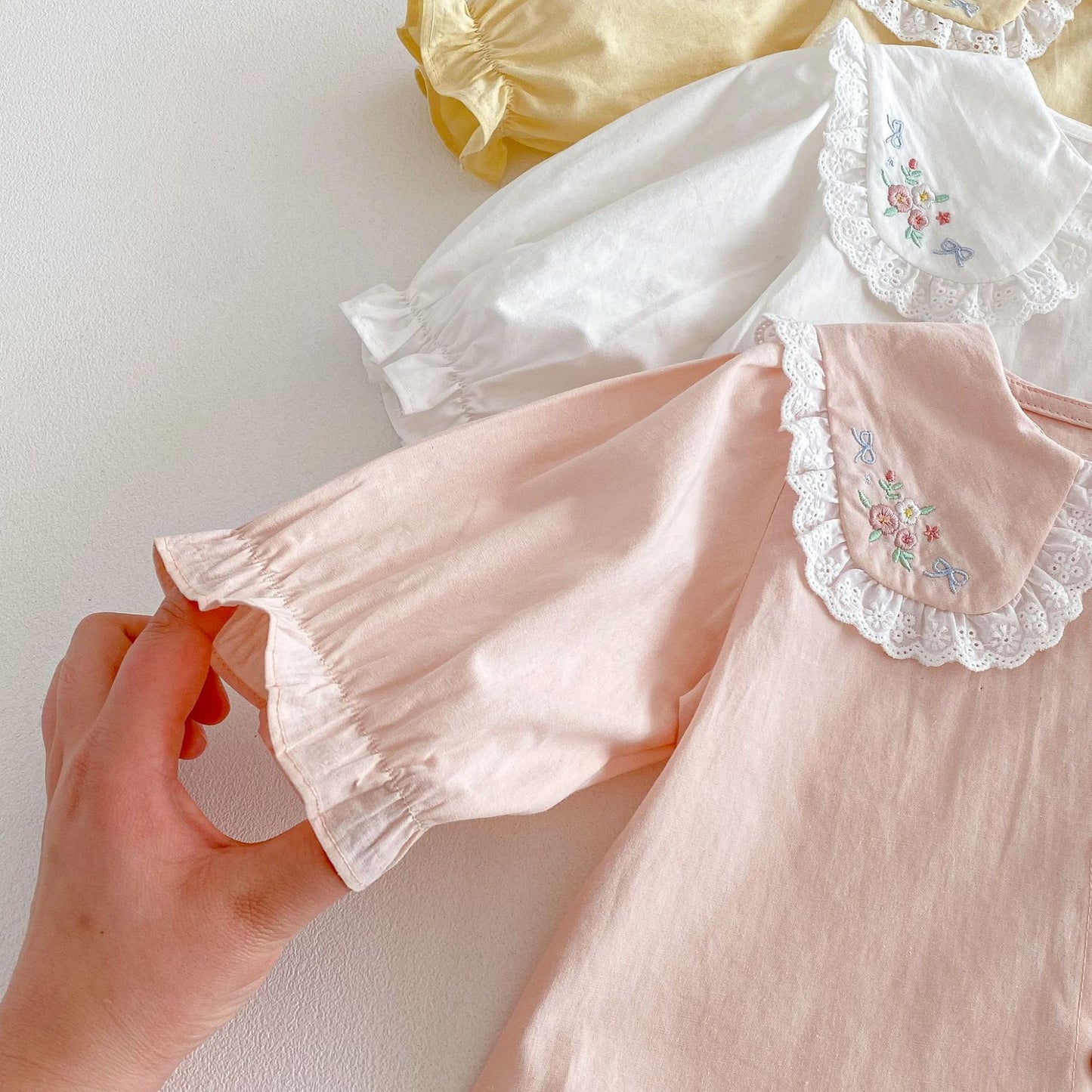 【BABY&KID】レース小花柄ドールカラーシャツSK103509
