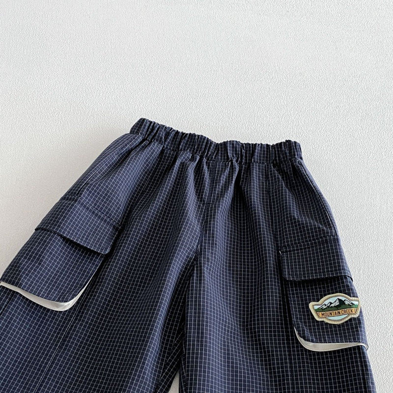 【BABY&KID】ワッペンマウンテンパーカー、カーゴパンツSK107214
