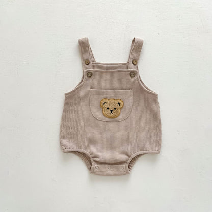 【BABY】夏新作 ワッフルベアロンパース 、半袖トップスSK080302