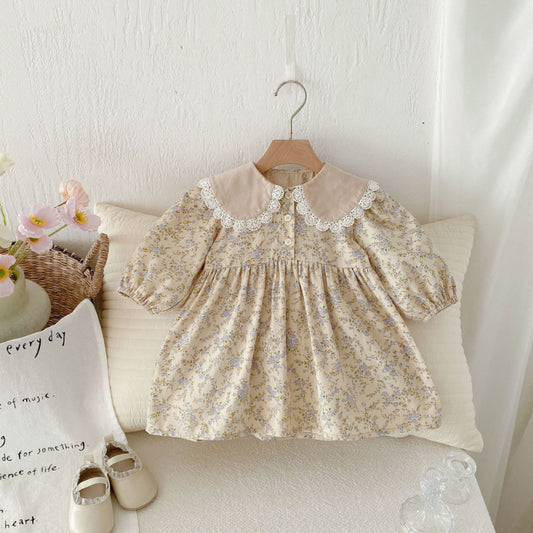 【BABY&KID】ドールカラー小花柄ワンピースSK011007