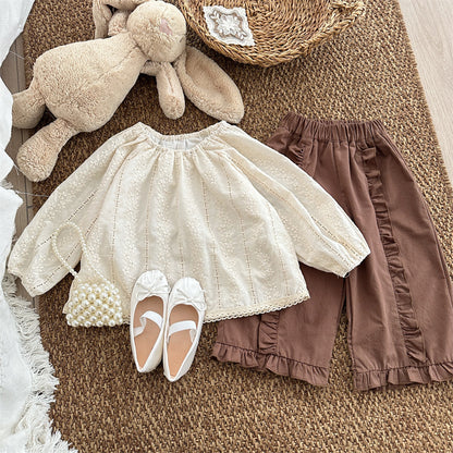 【BABY&KID】刺繍ラウンドカラーブラウスSK101446