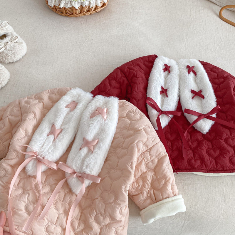 【BABY&KID】冬新作大きな耳付き中綿アウターSK102522