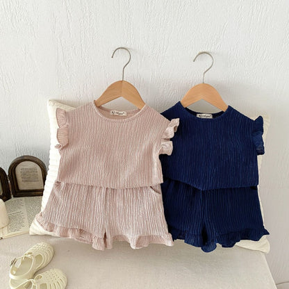 【BABY&KID】夏新作 薄手コットンセットアップSK080206