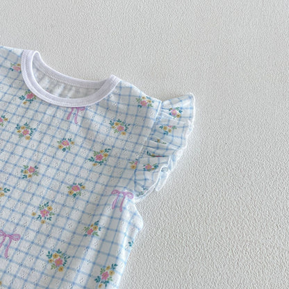 【BABY&KID】夏新作 小花柄セットアップSK105105