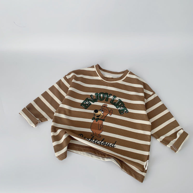 【BABY&KID】クマ柄長袖TシャツSK100524