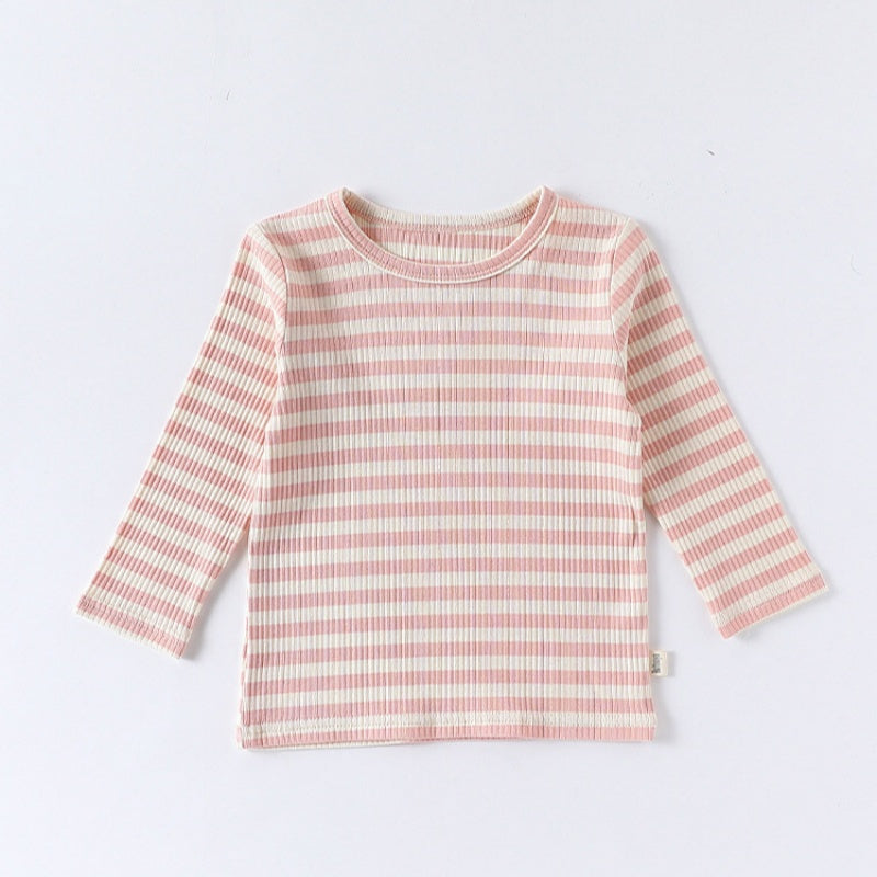【BABY&KID】北欧風長袖ボーダーセットアップSK101330