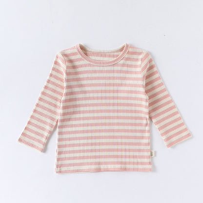 【BABY&KID】北欧風長袖ボーダーセットアップSK101330