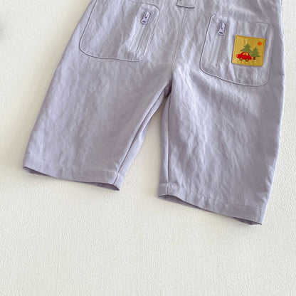 【BABY&KID】韓国風ワッペンサロペットパンツSK103502