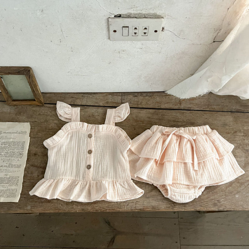 【BABY】夏新作 小飛袖キャミソールセットアップSK072512