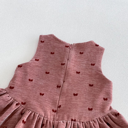 【BABY&KID】冬新作蝶結び裏起毛ワンピース、ハイネックニットSK107728