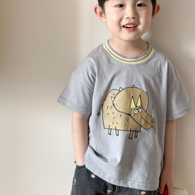 【BABY＆KID】夏新作 カートゥーンコットンルーズTシャツSK063028