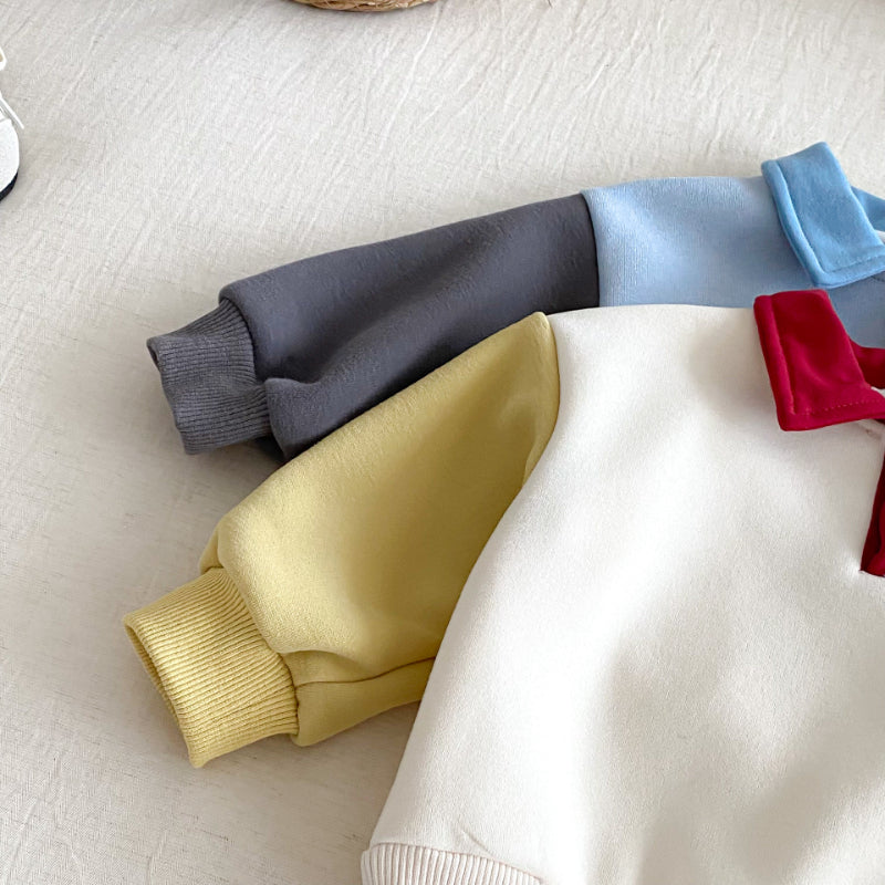 【BABY&KID】冬新作配色裏起毛スウェットSK102518