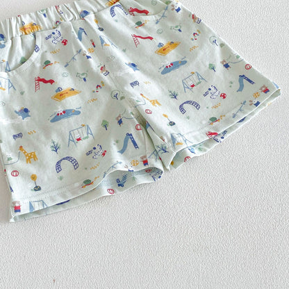【BABY&KID】夏新作 総柄セットアップSK105115