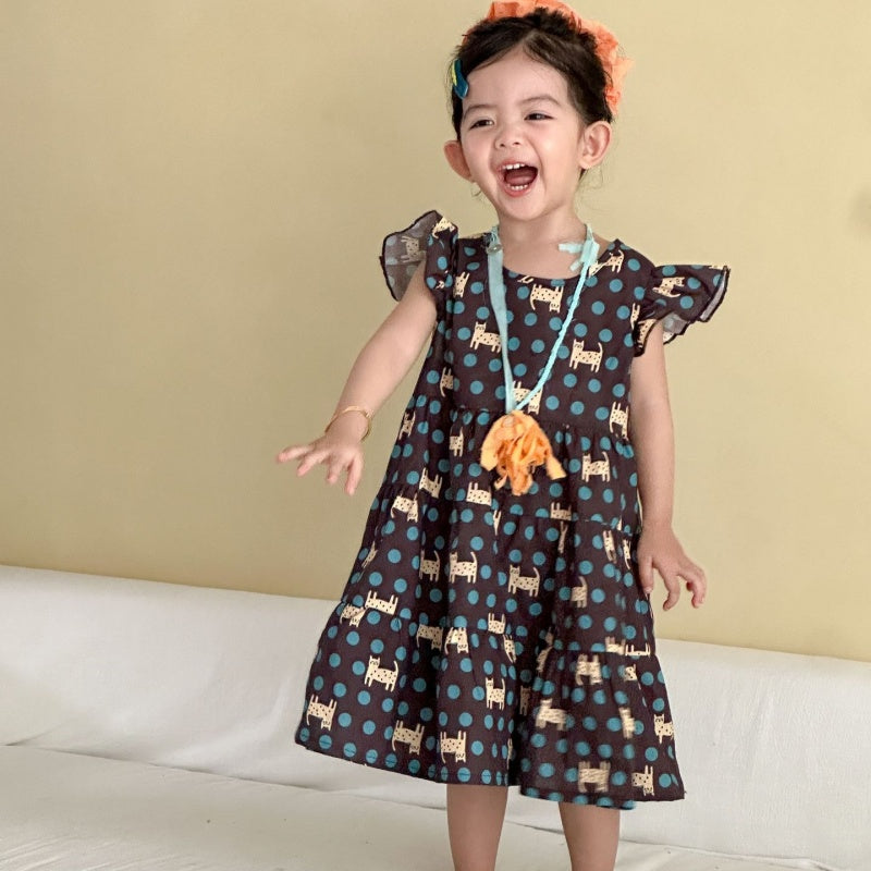 【BABY&KID】夏新作ドットセットアップ、ワンピースSK104717