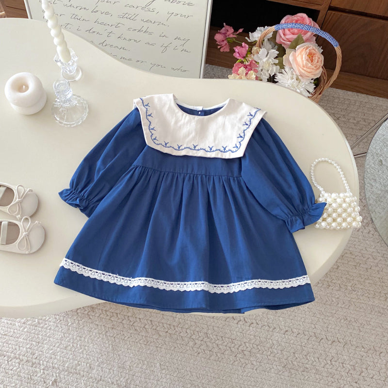 【BABY&KID】レースラペル刺繍ワンピースSK011018